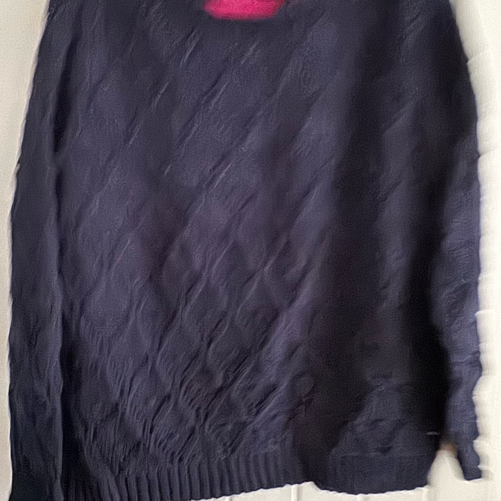 Tommy Hilfiger Dark Blue Cable Knit Sweater - Picture 4 of 4